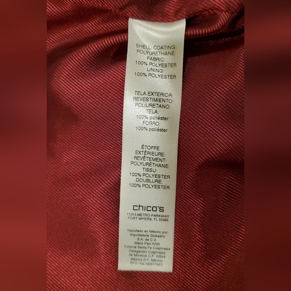 Faux Leather Red Chicos Jacket - Picture 7 of 9